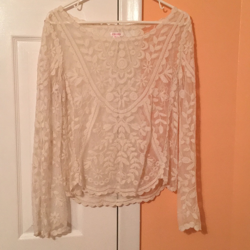 Sheer lace top